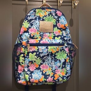 Lilly Pulitzer Disney Parks Cinderella Castle Lilly Loves Mickey Backpack New
